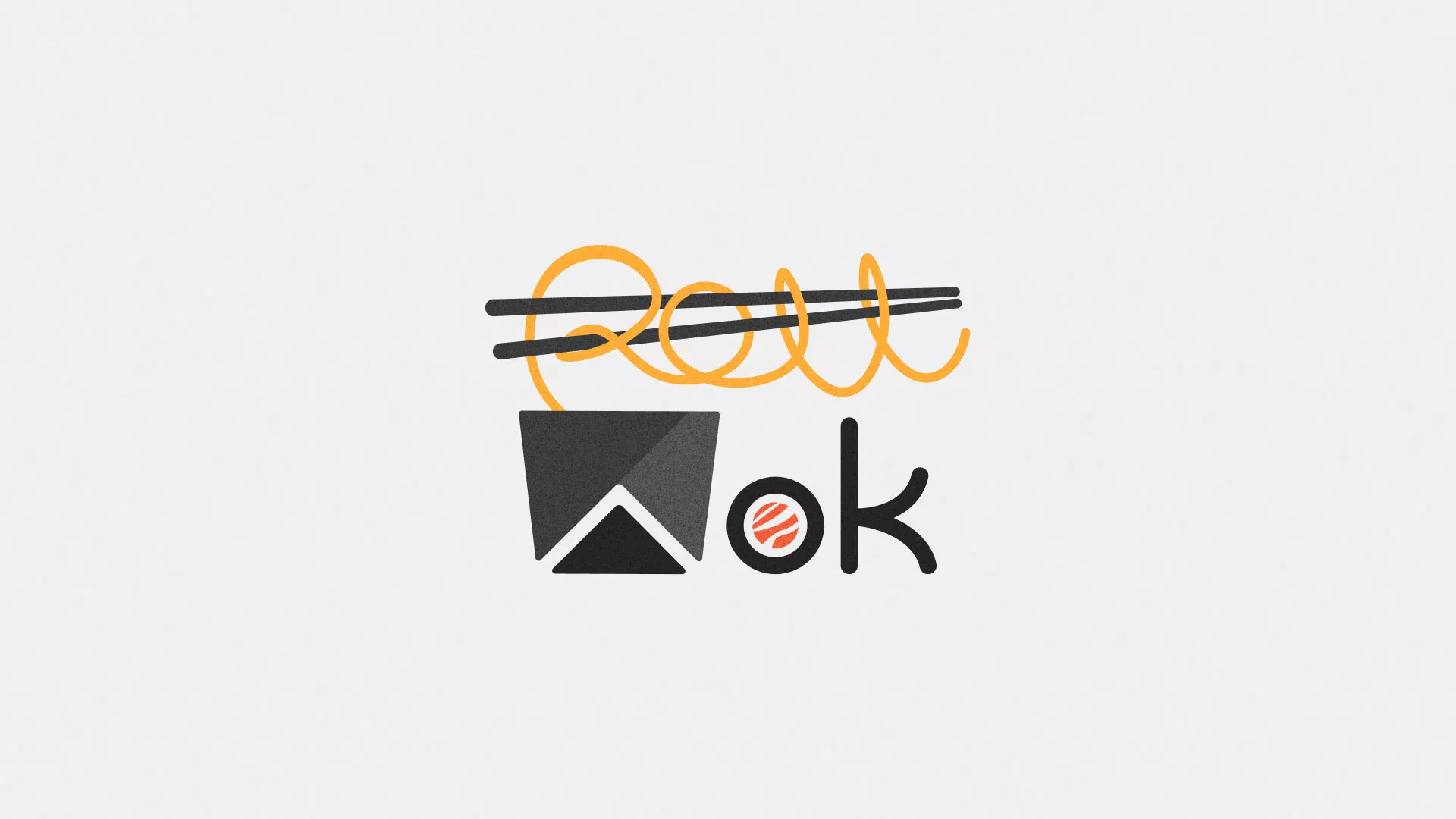 Разработка логотипа суши-бара «Roll Wok Club» в Сарове
